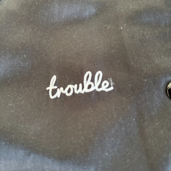 Black satin R13 varsity bomber jacket, medium - Picture 5 of 9